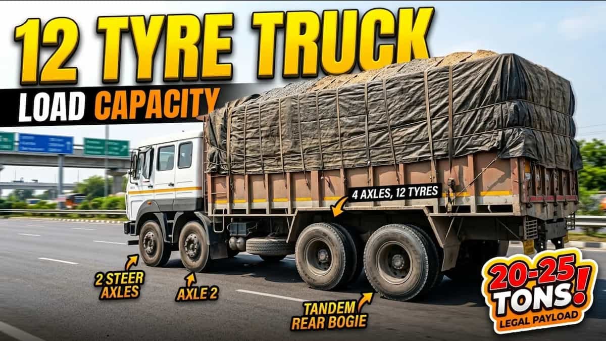 12 Tyre Truck Load Capacity in India 2026: Tonnes, CFT & Brass-image