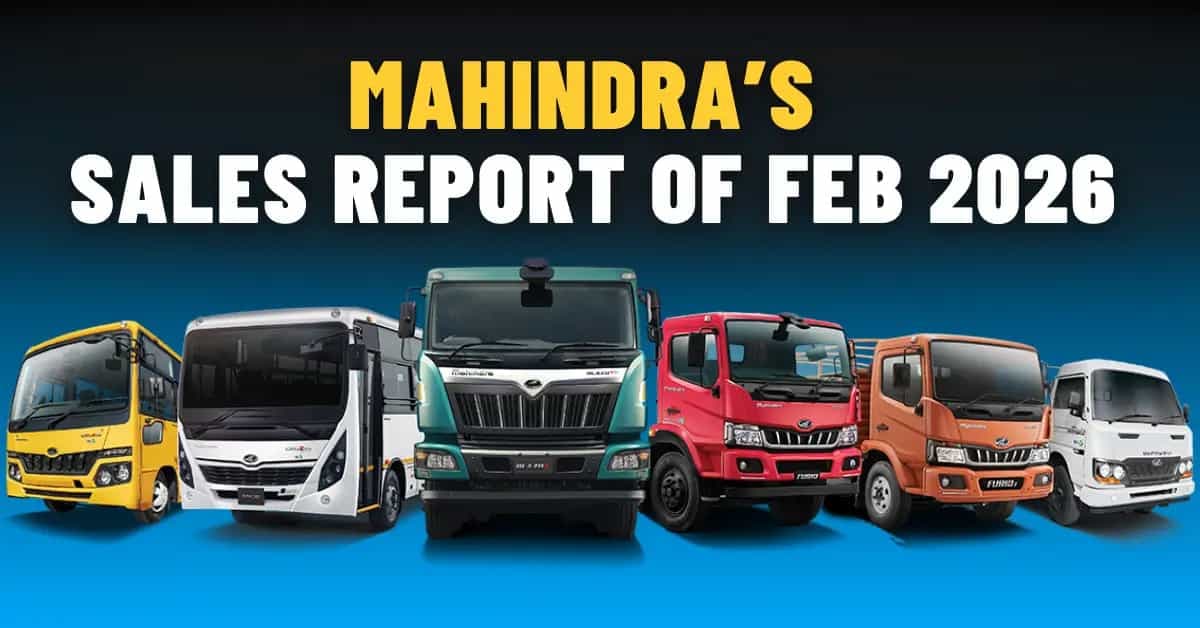 Mahindra Feb 2026 CV and 3W Sales Jump 17% to 33,775 Units