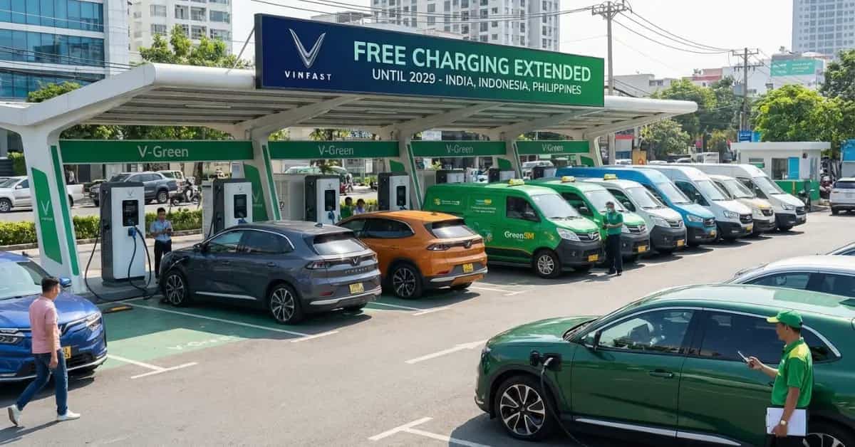 VinFast Extends Free EV Charging in India, Indonesia, Philippines
