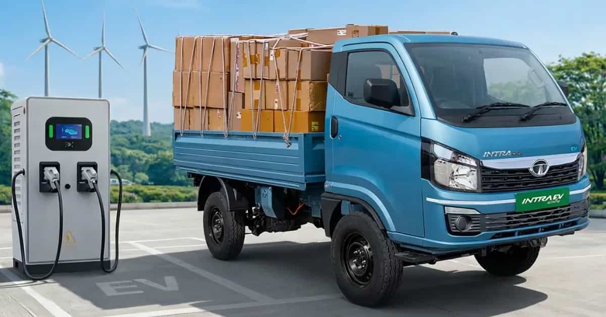 Tata Intra EV Pickup Launched at Rs 11.95 Lakh in India Tata Intra EV Pickup Launched at Rs 11.95 Lakh in India-image