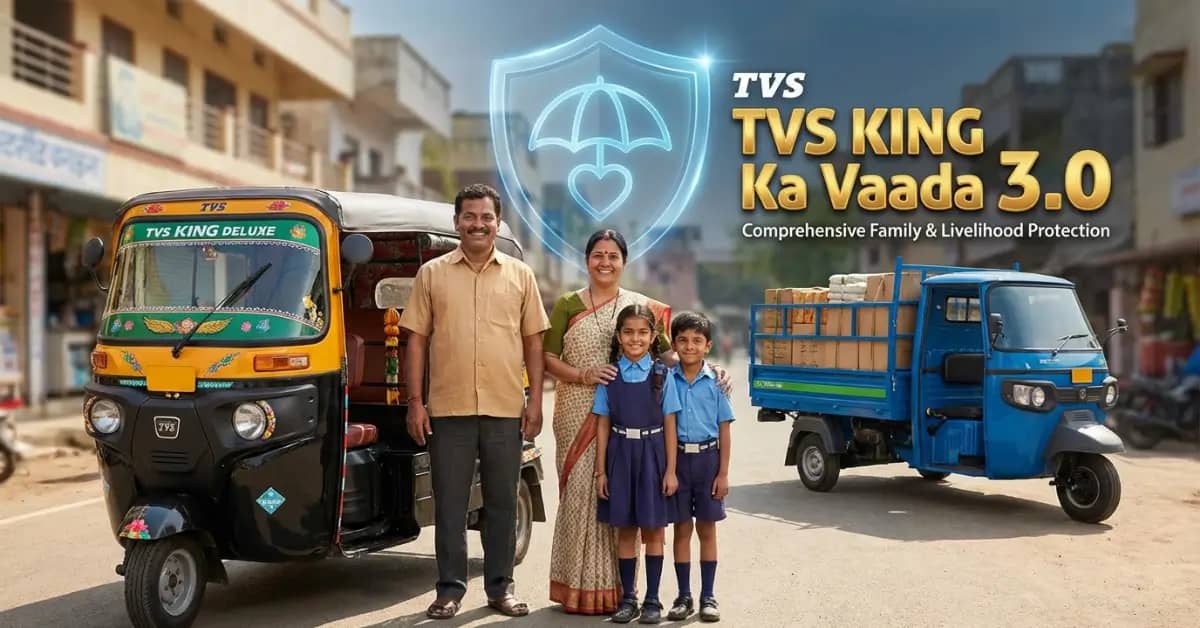 TVS Launches KING Ka Vaada 3.0 with Family Protection & Warranty