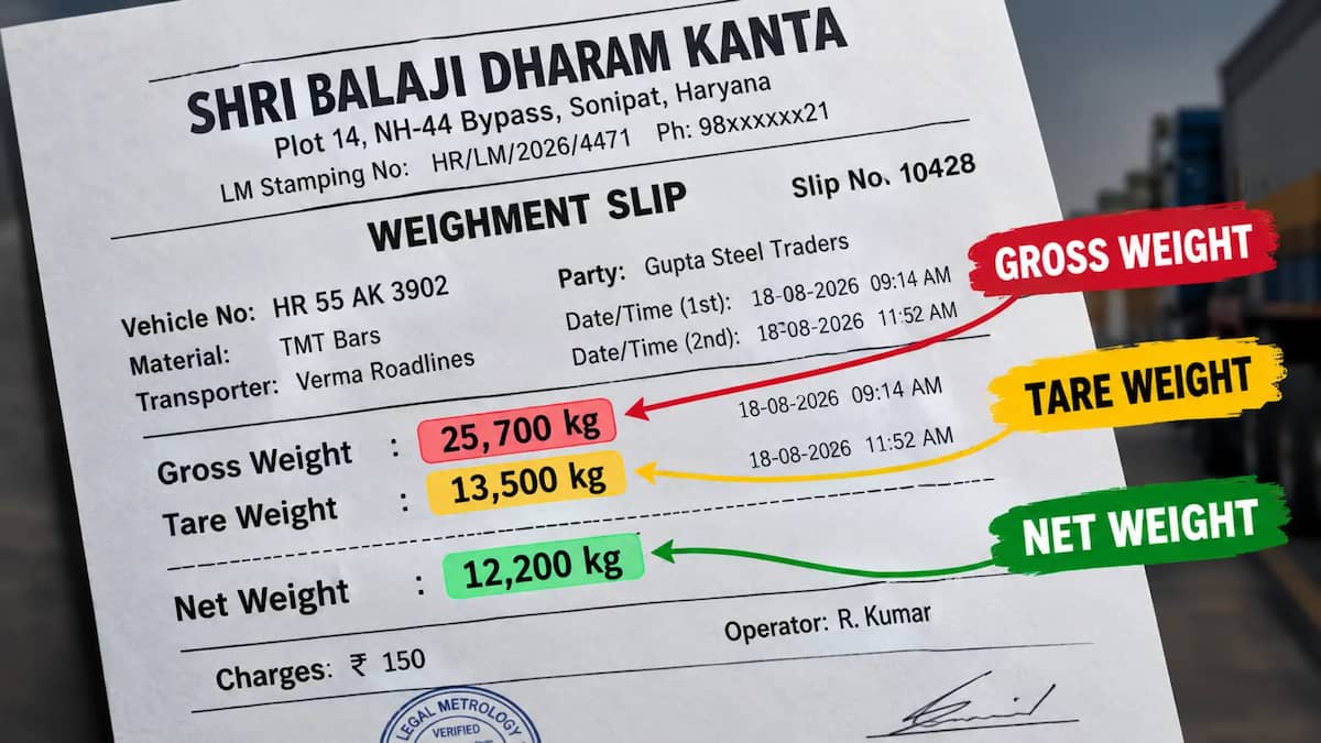 Weight Slip for Truck: Free Format, Sample, and How to Read It
